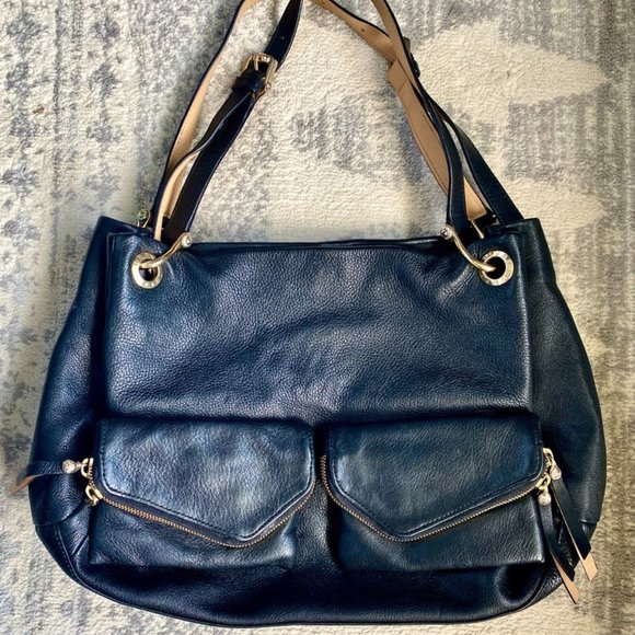 Henri Bendel Supple Black Leather Bag - Picture 1 of 15